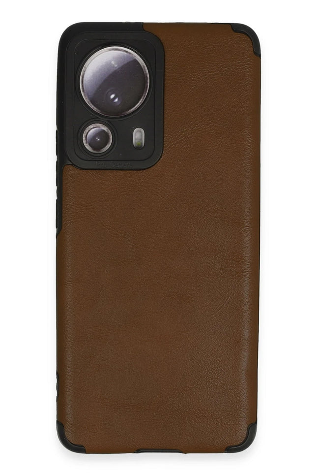 Xiaomi Mi 13 Lite Loop Deri Silikon Kılıf - Kahverengi