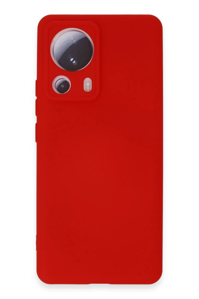 Xiaomi Mi 13 Lite Nano içi Kadife Silikon Kılıf - Kırmızı