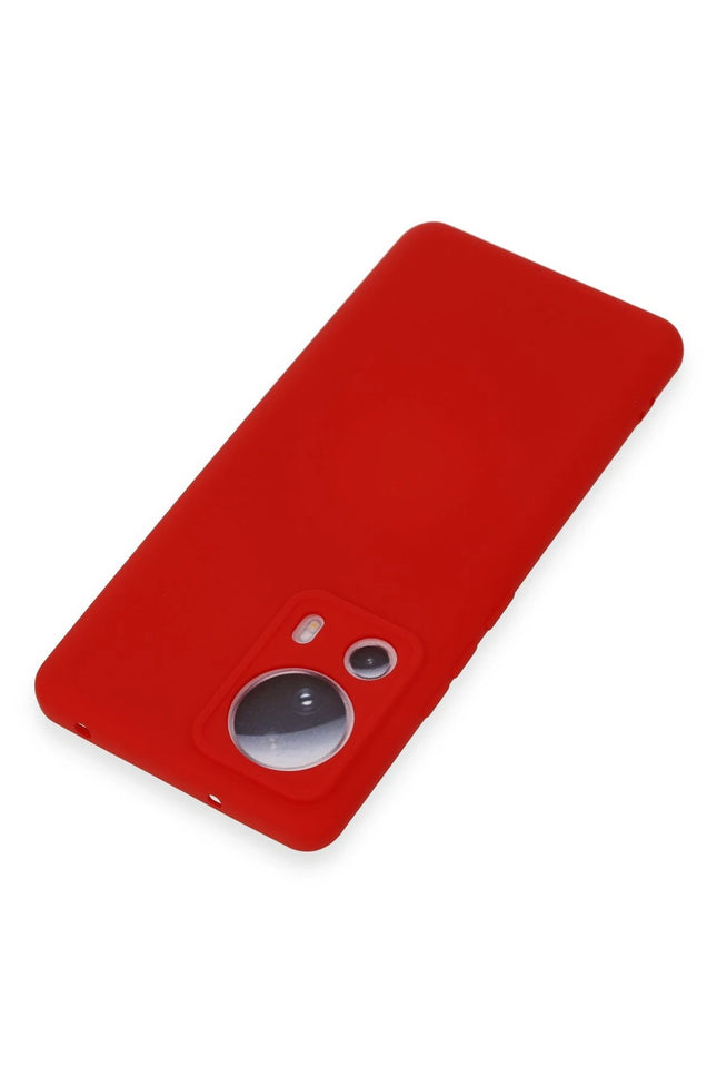 Xiaomi Mi 13 Lite Nano içi Kadife Silikon Kılıf - Kırmızı 3