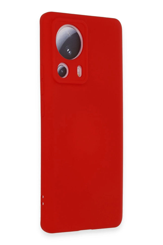 Xiaomi Mi 13 Lite Nano içi Kadife Silikon Kılıf - Kırmızı 2
