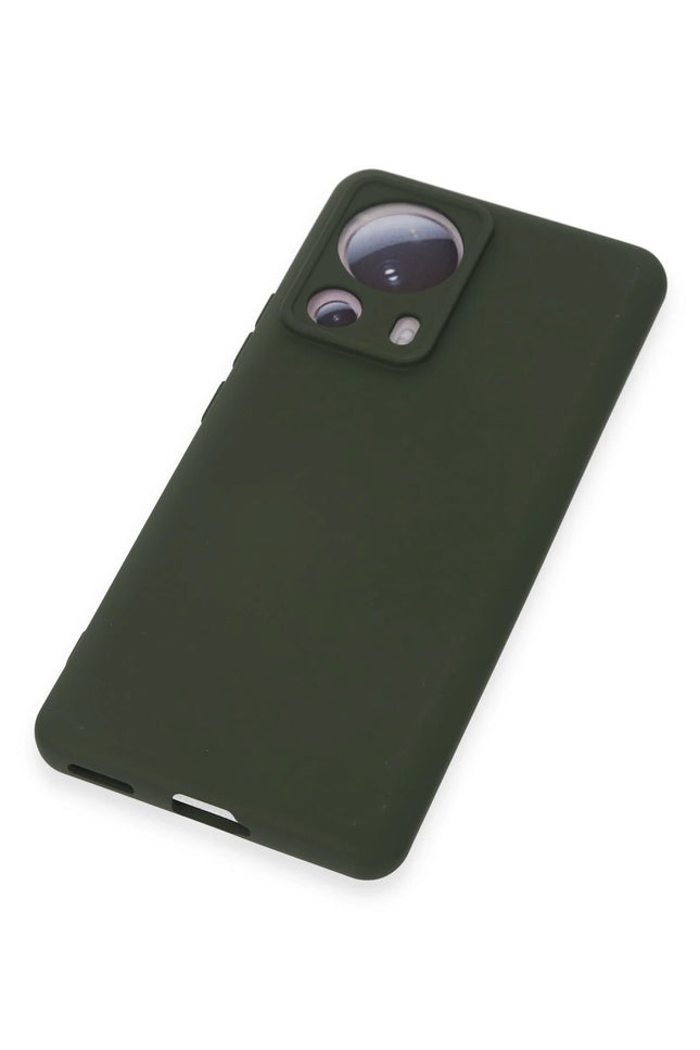 Xiaomi Mi 13 Lite Nano içi Kadife Silikon Kılıf - Koyu Yeşil 4