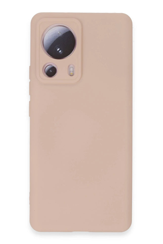 Xiaomi Mi 13 Lite Nano içi Kadife Silikon Kılıf - Pudra