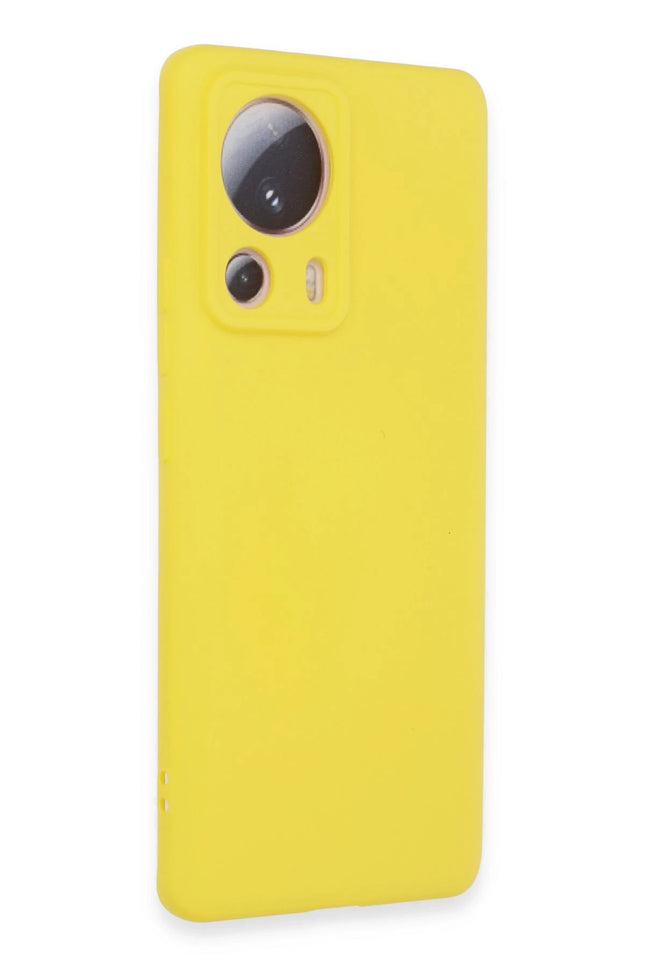 Xiaomi Mi 13 Lite Nano içi Kadife Silikon Kılıf - Sarı 2