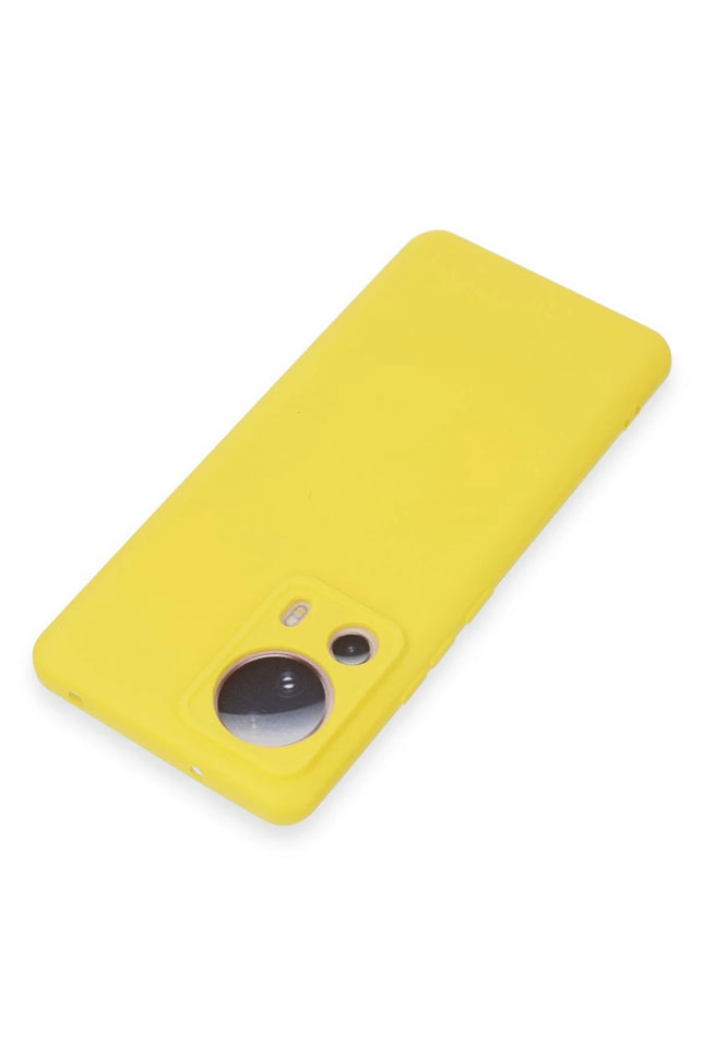 Xiaomi Mi 13 Lite Nano içi Kadife Silikon Kılıf - Sarı 3