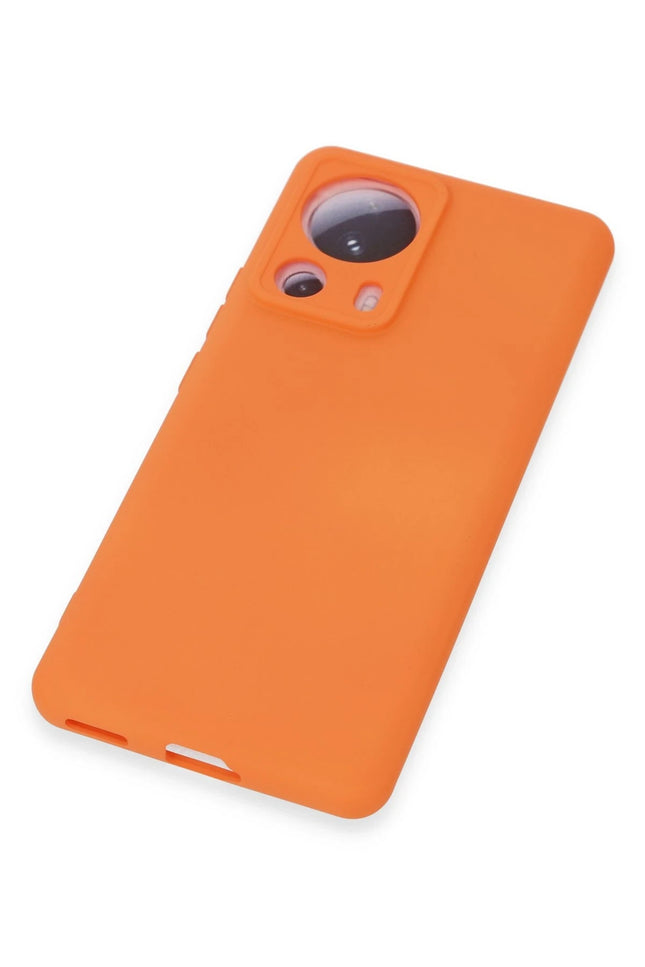 Xiaomi Mi 13 Lite Nano içi Kadife Silikon Kılıf - Turuncu 4