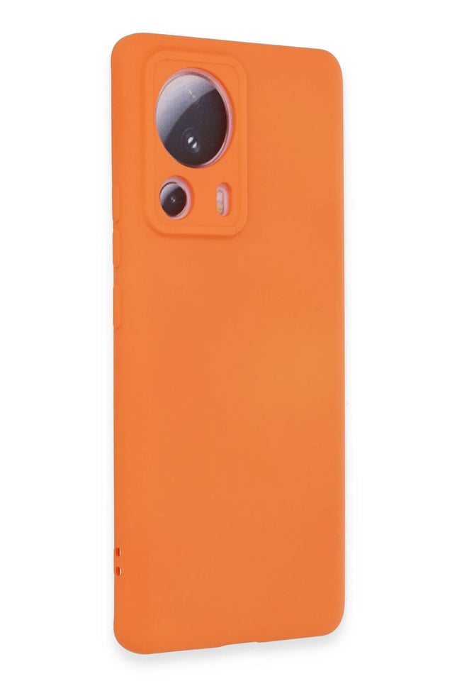 Xiaomi Mi 13 Lite Nano içi Kadife Silikon Kılıf - Turuncu 2