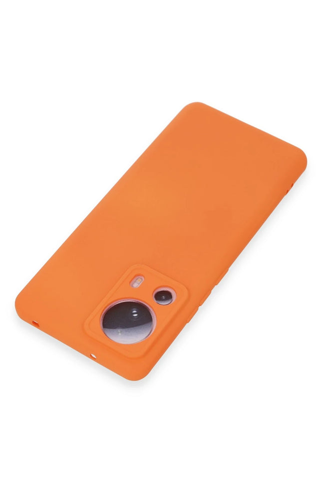 Xiaomi Mi 13 Lite Nano içi Kadife Silikon Kılıf - Turuncu 3