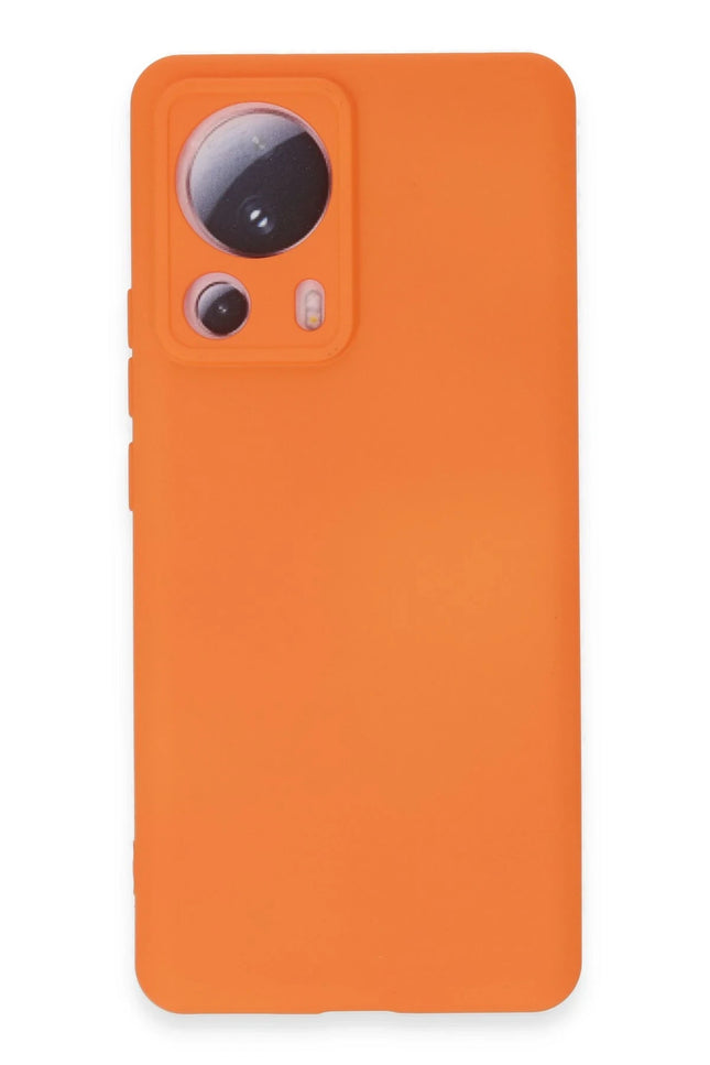 Xiaomi Mi 13 Lite Nano içi Kadife Silikon Kılıf - Turuncu