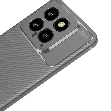 Xiaomi Mi 14T Auto Focus Karbon Kapak Kılıf - Gri 2