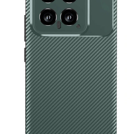 Xiaomi Mi 14T Auto Focus Karbon Kapak Kılıf - Koyu Yeşil