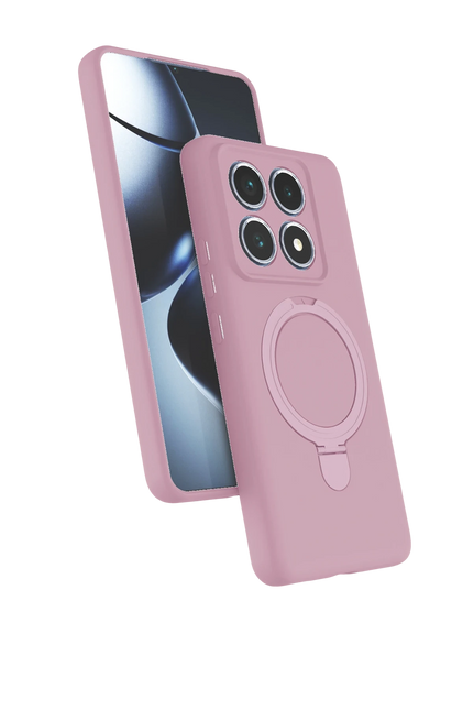 Xiaomi Mi 14T Pro Regal Magsafe Standlı Kapak Kılıf - Açık Pembe