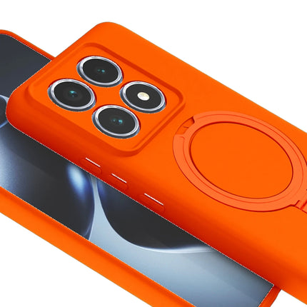Xiaomi Mi 14T Pro Regal Magsafe Standlı Kapak Kılıf - Turuncu 4