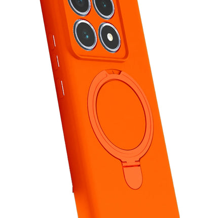 Xiaomi Mi 14T Pro Regal Magsafe Standlı Kapak Kılıf - Turuncu 2