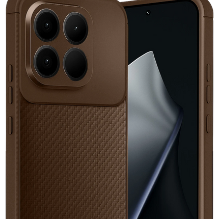 Xiaomi Mi 15T Auto Focus Karbon Kapak Kılıf - Kahverengi 2