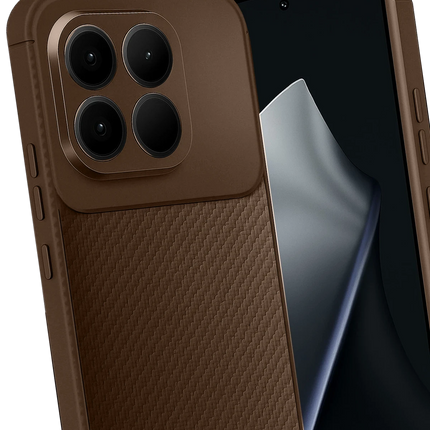 Xiaomi Mi 15T Auto Focus Karbon Kapak Kılıf - Kahverengi 3