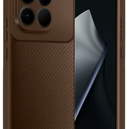Xiaomi Mi 15T Auto Focus Karbon Kapak Kılıf - Kahverengi