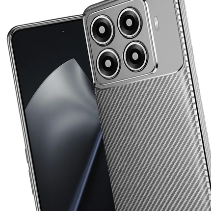 Xiaomi Mi 15T Pro Auto Focus Karbon Kapak Kılıf - Gri 3