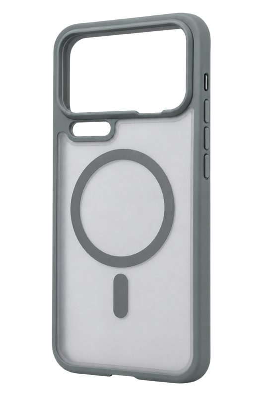 Xiaomi Mi 17 Pro Max Loji Magsafe Kapak Kılıf - Gri