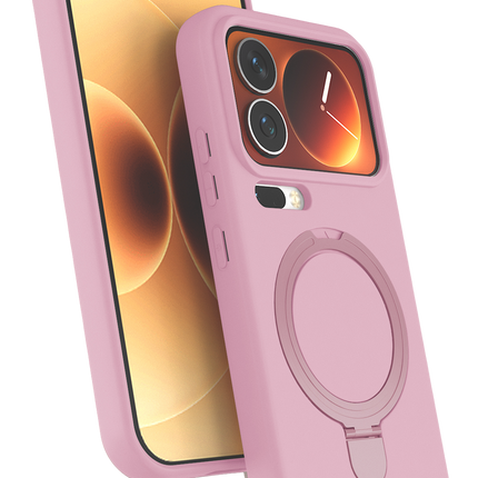 Xiaomi Mi 17 Pro Regal Magsafe Standlı Kapak Kılıf - Açık Pembe