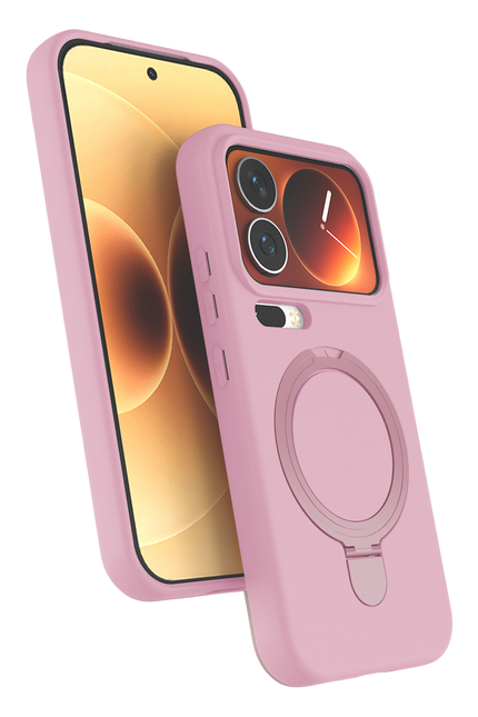 Xiaomi Mi 17 Pro Regal Magsafe Standlı Kapak Kılıf - Açık Pembe