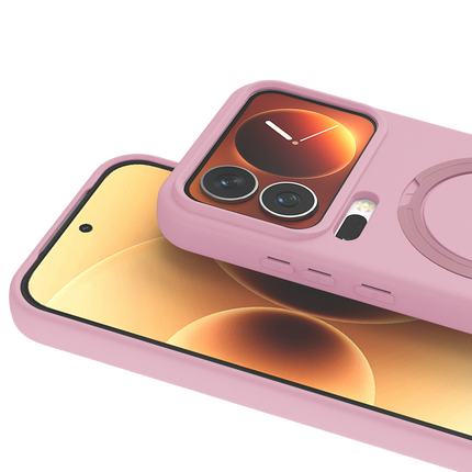 Xiaomi Mi 17 Pro Regal Magsafe Standlı Kapak Kılıf - Açık Pembe 2