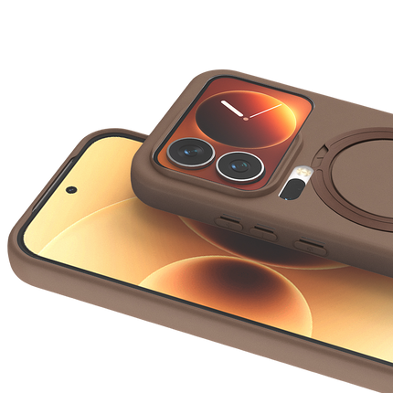 Xiaomi Mi 17 Pro Regal Magsafe Standlı Kapak Kılıf - Çöl Titanyum 2