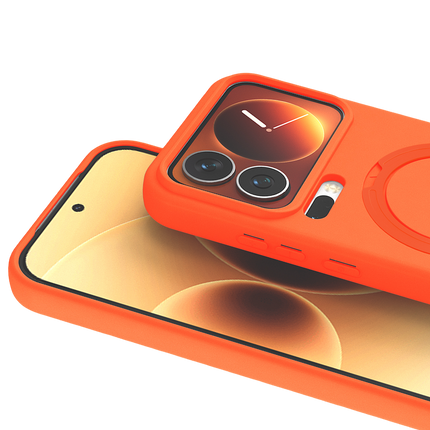Xiaomi Mi 17 Pro Regal Magsafe Standlı Kapak Kılıf - Turuncu 2
