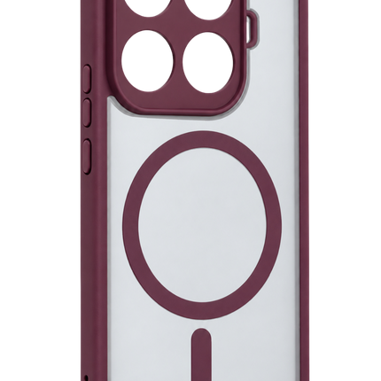Xiaomi Mi 17T Loji Magsafe Kapak Kılıf - Bordo