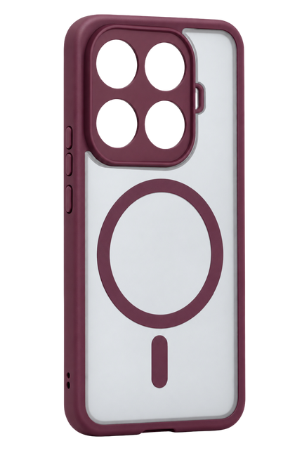 Xiaomi Mi 17T Loji Magsafe Kapak Kılıf - Bordo
