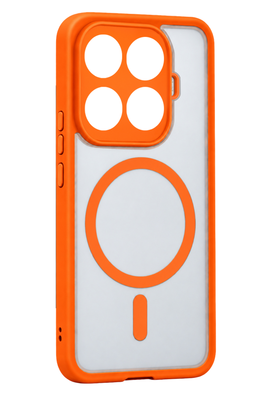 Xiaomi Mi 17T Loji Magsafe Kapak Kılıf - Turuncu