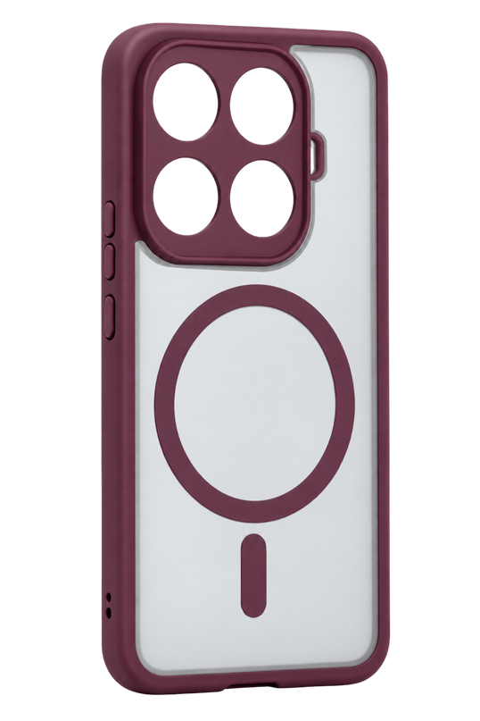 Xiaomi Mi 17T Pro Loji Magsafe Kapak Kılıf - Bordo