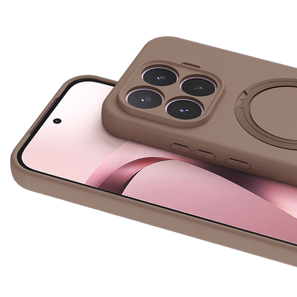 Xiaomi Mi 17T Pro Regal Magsafe Standlı Kapak Kılıf - Çöl Titanyum 2