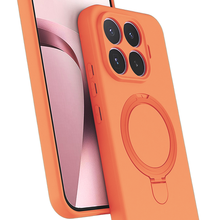 Xiaomi Mi 17T Pro Regal Magsafe Standlı Kapak Kılıf - Turuncu