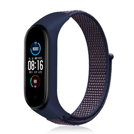 Xiaomi Mi Band 4 Hasırlı Cırtcırtlı Kordon - Lacivert