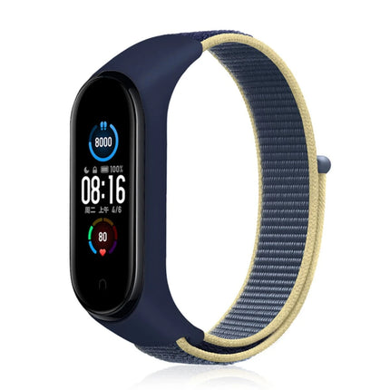 Xiaomi Mi Band 4 Hasırlı Cırtcırtlı Kordon - Sarı