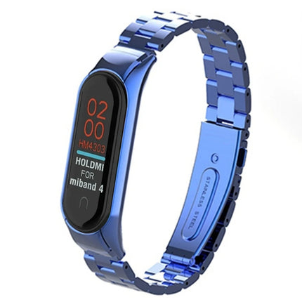 Xiaomi Mi Band 4 Metal Baklalı Kordon - Mavi