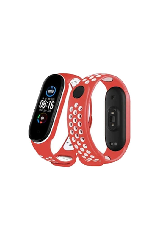 Xiaomi Mi Band 4 Spor Delikli Kordon - Kırmızı