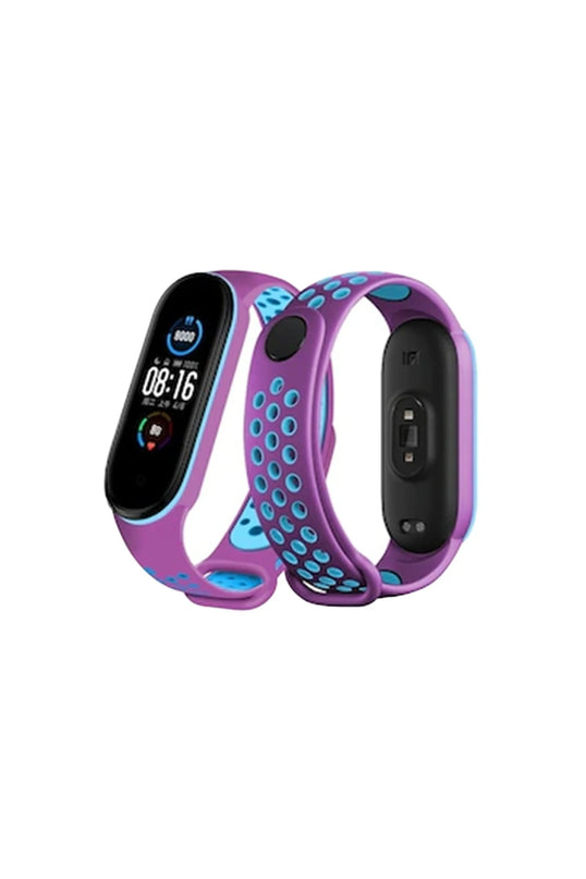 Xiaomi Mi Band 6 Spor Delikli Kordon - Mor