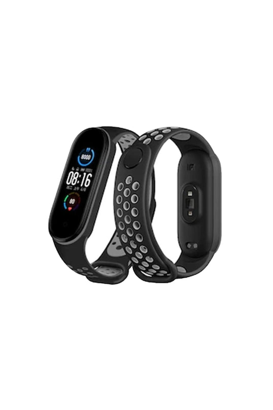 Xiaomi Mi Band 6 Spor Delikli Kordon - Siyah