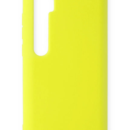 Xiaomi Mi Note 10 Lite Nano içi Kadife Silikon Kılıf - Sarı