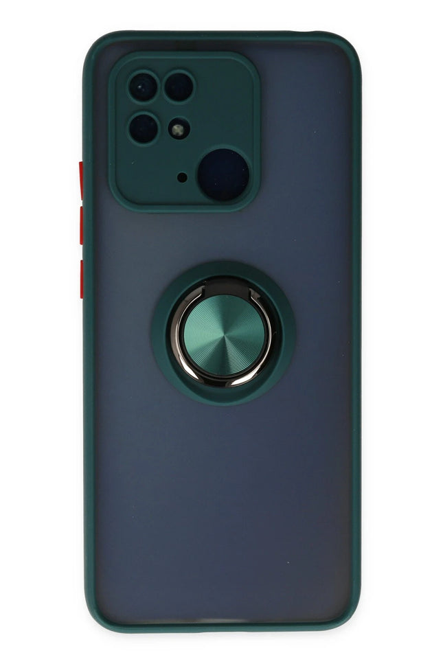 Xiaomi Poco C40 Montreal Yüzüklü Silikon Kapak Kılıf - Yeşil