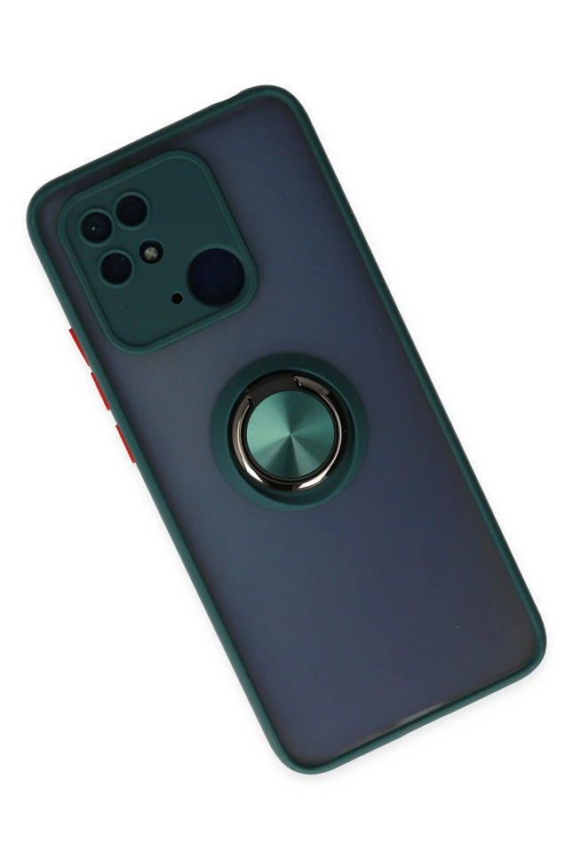 Xiaomi Poco C40 Montreal Yüzüklü Silikon Kapak Kılıf - Yeşil 2