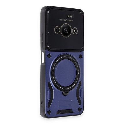 Xiaomi Poco C61 Joy Lens Standlı Kapak Kılıf - Lacivert 2