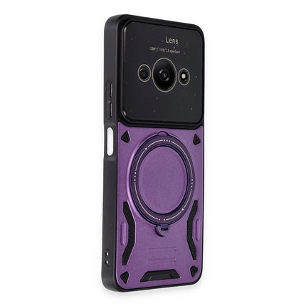 Xiaomi Poco C61 Joy Lens Standlı Kapak Kılıf - Mor 2