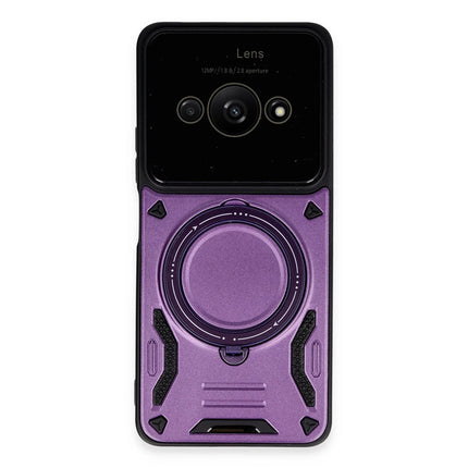 Xiaomi Poco C61 Joy Lens Standlı Kapak Kılıf - Mor