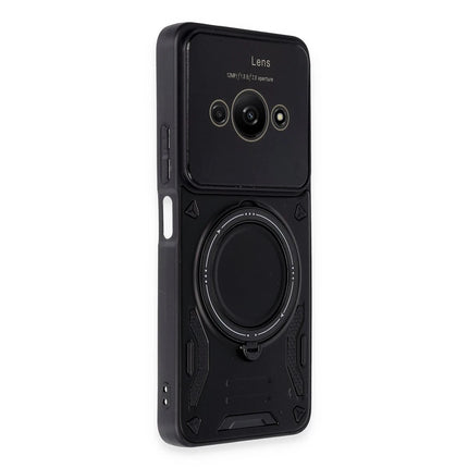 Xiaomi Poco C61 Joy Lens Standlı Kapak Kılıf - Siyah 2
