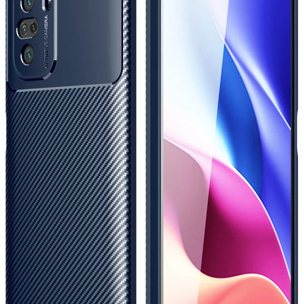 Xiaomi Poco F3 Auto Focus Karbon Kapak Kılıf - Lacivert