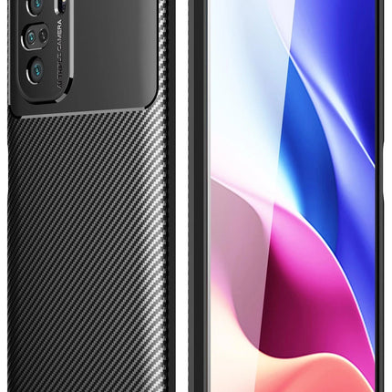 Xiaomi Poco F3 Auto Focus Karbon Kapak Kılıf - Siyah
