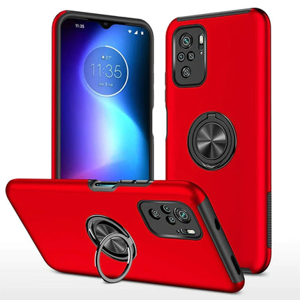 Xiaomi Poco F3 Elit Yüzüklü Kapak Kılıf - Kırmızı