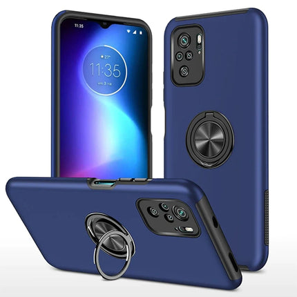 Xiaomi Poco F3 Elit Yüzüklü Kapak Kılıf - Lacivert